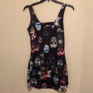 Skull short dress